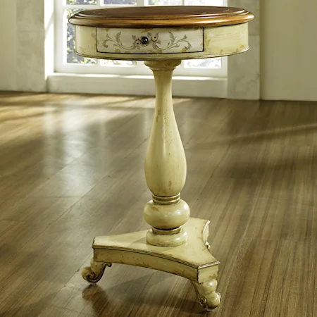 Accent Table with Pedestal Base